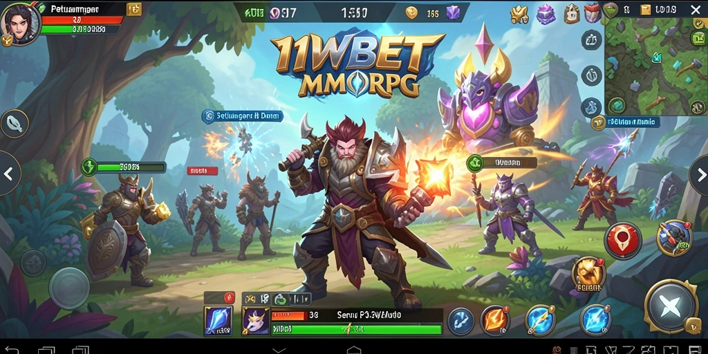 Screenshot gameplay 11WBET dengan visual menawan saat petualangan MMORPG.