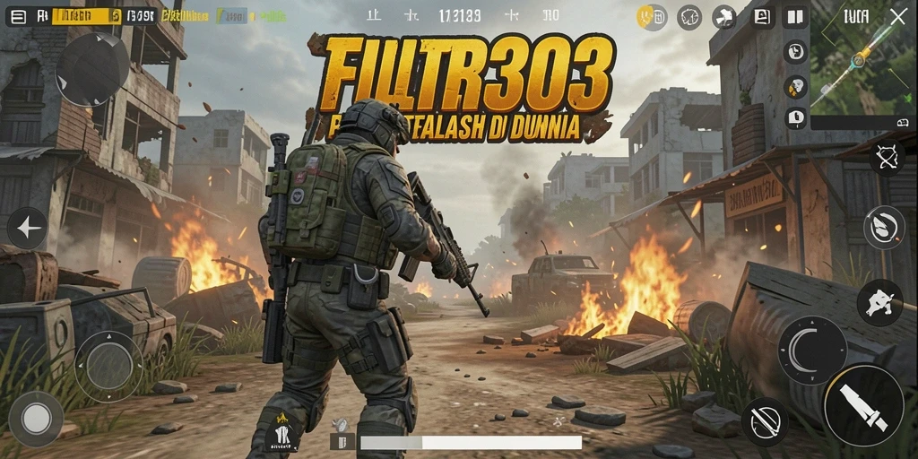 Gameplay seru dan menegangkan di FILTER303 saat bertempur dalam mode Battle Royale.