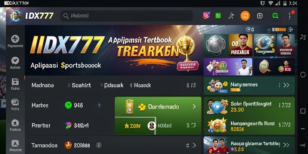 Tampilan screenshot IDX777 memperlihatkan berbagai pilihan taruhan olahraga.