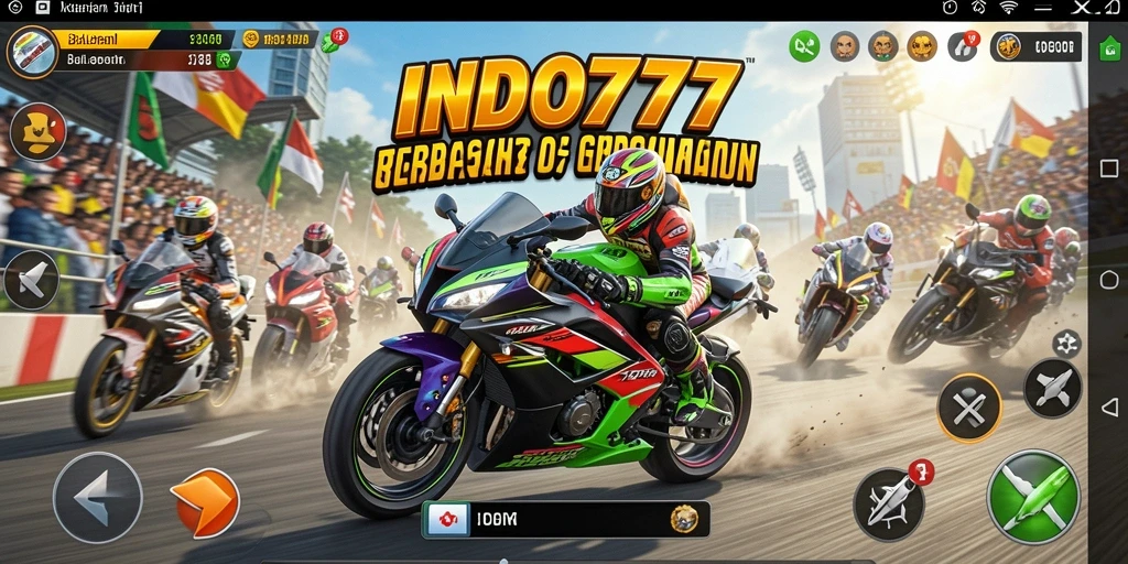 Gameplay seru balapan motor di trek yang menantang.