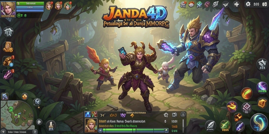 Tangkapan layar gameplay JANDA4D yang menunjukkan pertempuran seru di MMORPG.