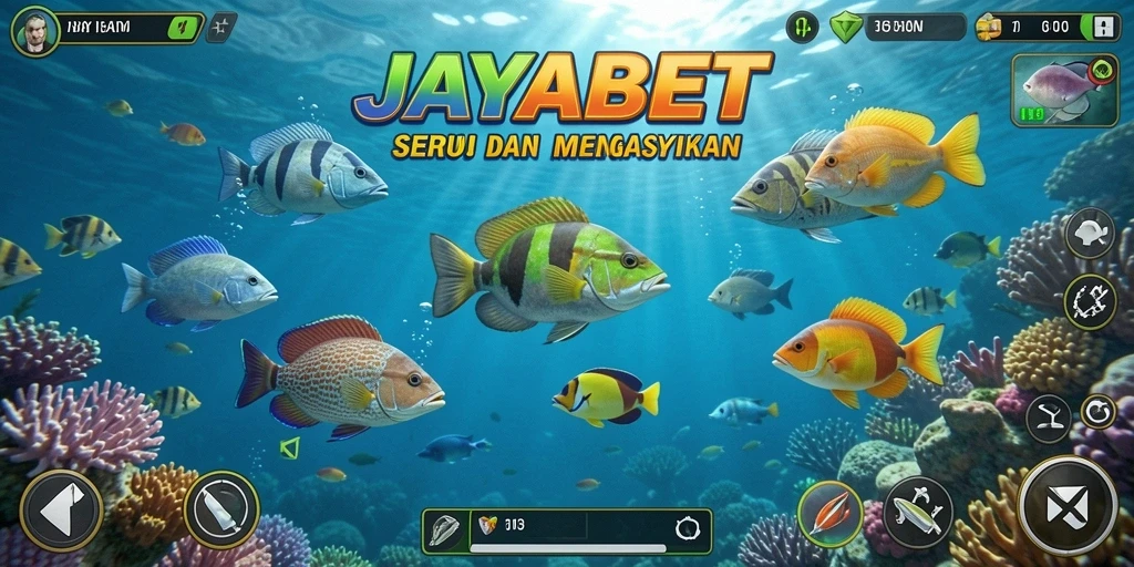 Tampilan gameplay JAYABET dengan aksi menembak ikan yang seru.