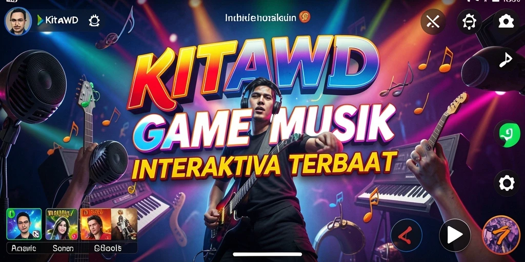 Screenshot KITAWD menampilkan gameplay musik yang interaktif dan menyenangkan.