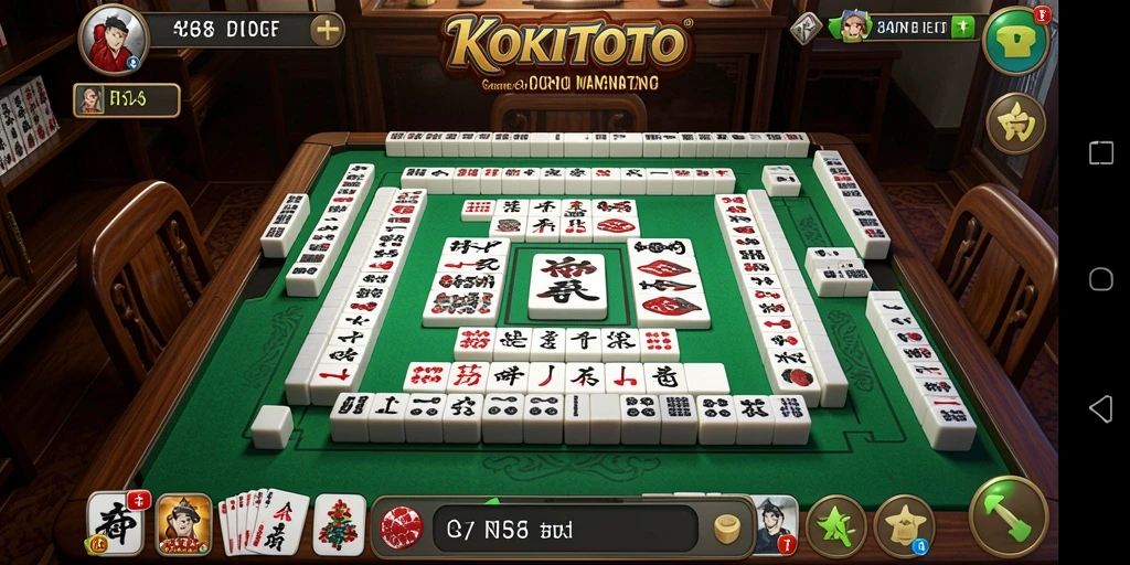 Screenshot gameplay KOKITOTO yang menampilkan keseruan bermain Mahjong.