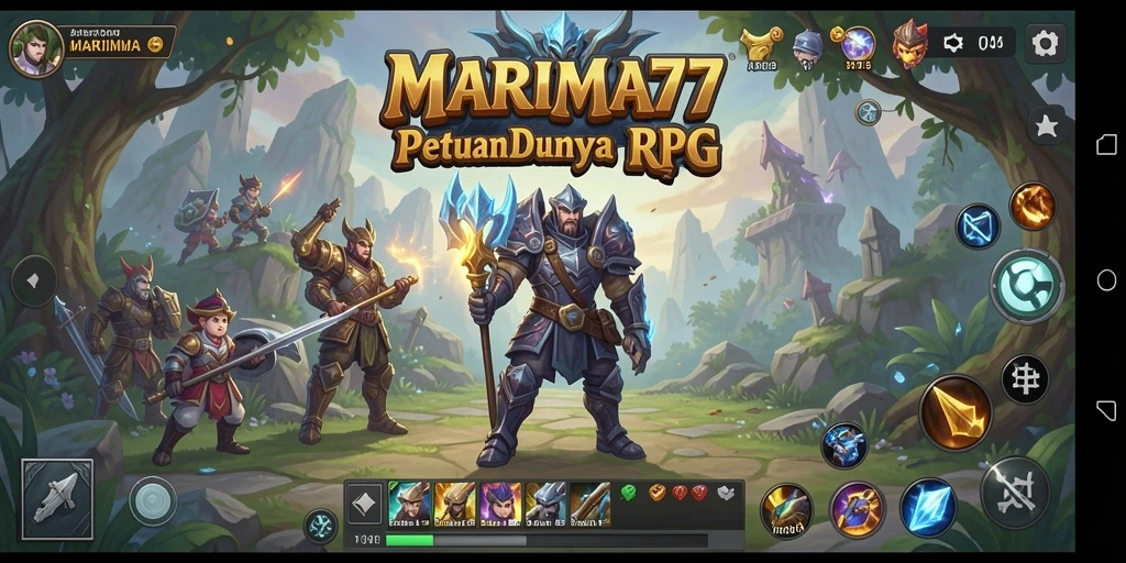 Tampilan gameplay RPG MARIMA77 yang mendebarkan dan penuh aksi.