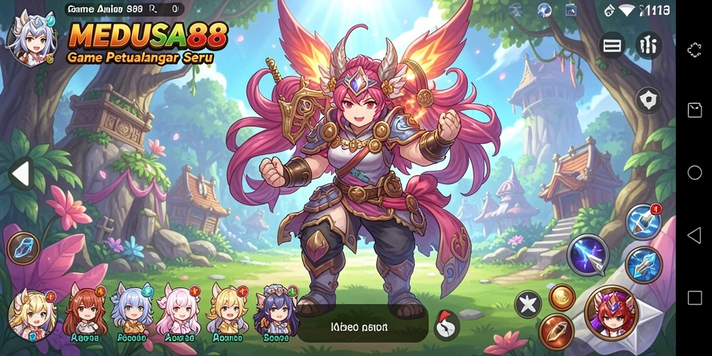 Tampilan menarik dari gameplay Anime di MEDUSA88.