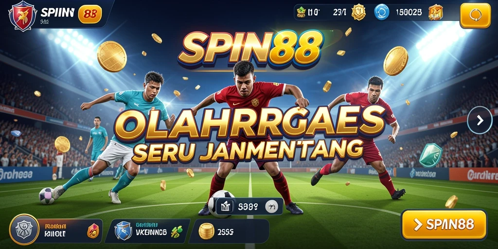 Tampilan gameplay seru dari SPIN88 dengan karakter yang beraksi di lapangan.
