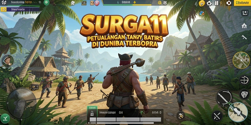 Tampilan gameplay SURGA11 dengan petualangan eksplorasi yang mendebarkan.