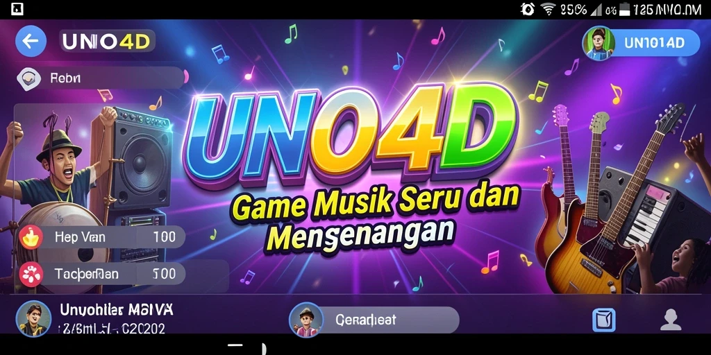 Tampilan gameplay seru di UNO4D dengan musik yang menggugah semangat.