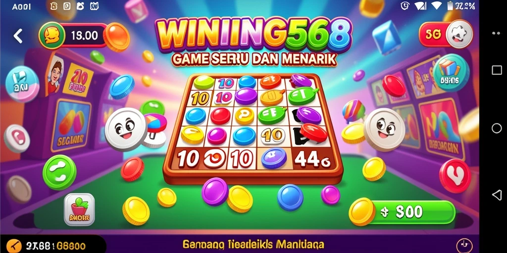Tampilan seru dari gameplay Bingo di WINNING568.